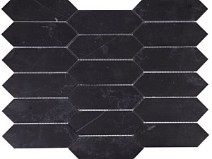 Elongated Hex Marquina 11.75 x 15